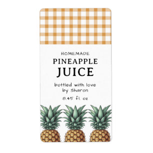 Etiqueta de Jugo de Piña