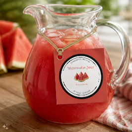 Etiqueta de jugo de sandía orgánico casero
