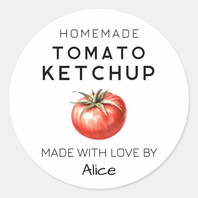 Etiqueta de Ketchup de tomate casero (Anverso)