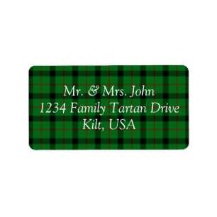 Etiqueta de Kincaide Tartan