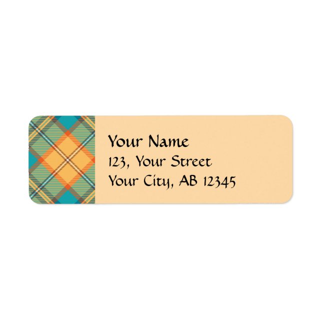 Etiqueta de Kingfisher Tartan (Frente)