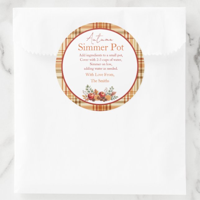 Etiqueta de Kit de Potpourrí de Otoño en Infusión (Bolso)