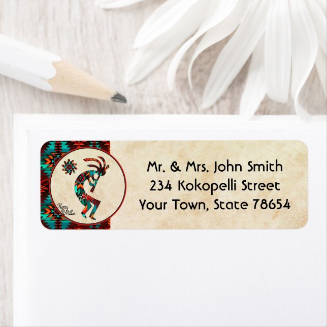 Etiqueta de Kokopelli del Suroeste (In situ)