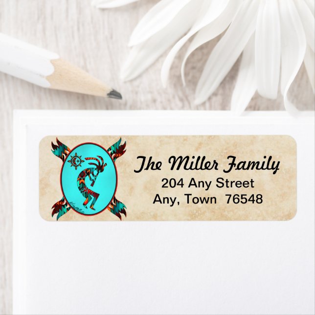 Etiqueta de Kokopelli del Suroeste (In situ)