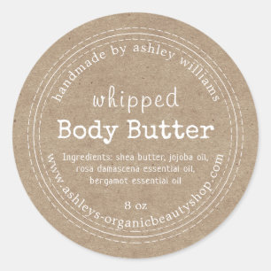 Etiqueta de Kraft para empresas orgánicas de mante