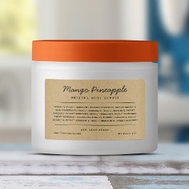 Etiqueta de Kraft para los ingredientes de las lín