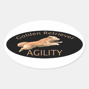 Etiqueta de la agilidad del golden retriever