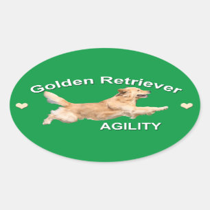 Etiqueta de la agilidad del golden retriever