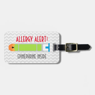Etiqueta de la alarma de la alergia de la