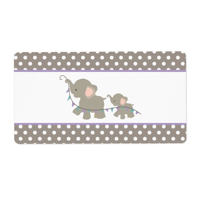 Etiqueta de la alegría del elefante (Frente)