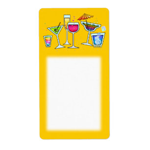 ETIQUETA DE LA AVERÍA DE LOS VIDRIOS DE COCKTAIL