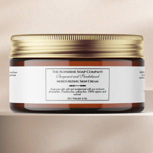 Etiqueta de la barra de Jar de Cosméticos Blancos 