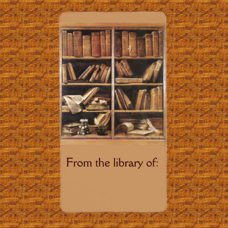 Etiqueta De la biblioteca de la placa