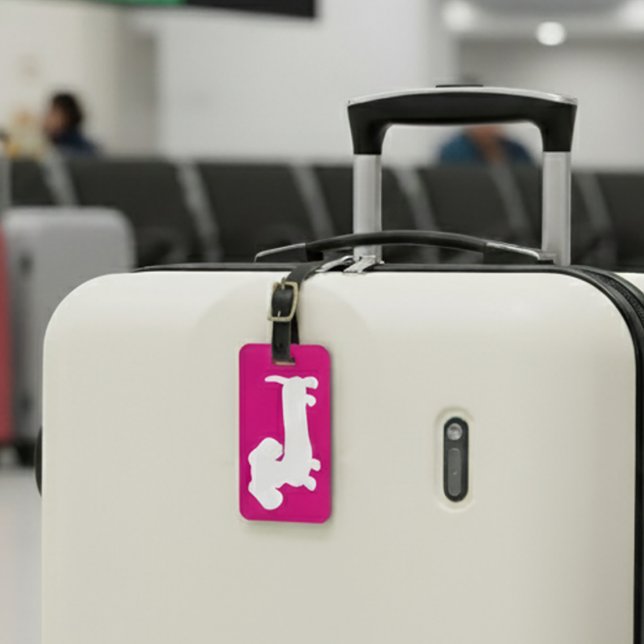 Etiqueta de la bolsa de equipaje Dachshund persona (Dachshund Luggage tag)
