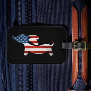 Etiqueta de la bolsa de equipajes de Dachshund