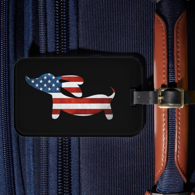 Etiqueta de la bolsa de equipajes de Dachshund (Anverso In Situ 4)