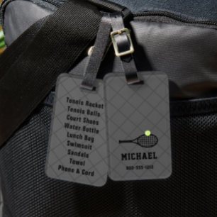 Etiqueta de la bolsa de recordatorio del campament