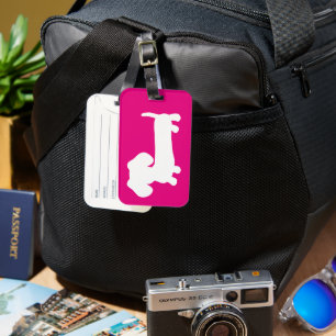 Etiqueta de la bolsa de viaje del equipaje rosa de