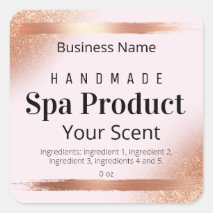 Etiqueta De La Bomba De Baño De Jabón De Barro Ros