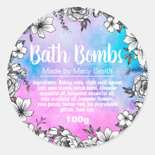 Etiqueta de la bomba de baño de personalizable
