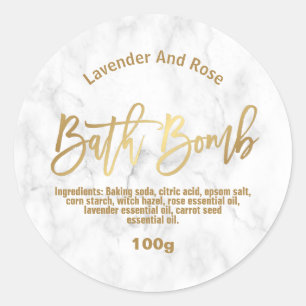 Etiqueta de la bomba de baño de personalizable