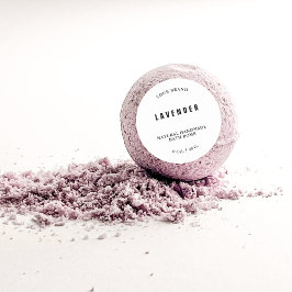 Etiqueta de la bomba de baño hecha a mano