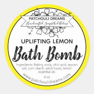 Etiqueta de la bomba de personalizable con Bath de