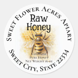 Etiqueta de la botella de la marca de la miel de a