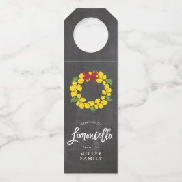Etiqueta de la botella de Limoncello, guirnalda