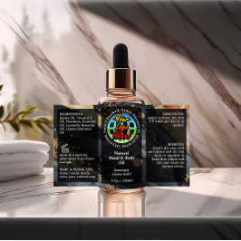 Etiqueta de la botella de oro de logotipo 4oz o pr