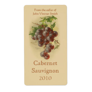 Etiqueta de la botella de vino