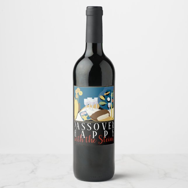 Etiqueta de la botella de vino de la Pascua (Anverso)