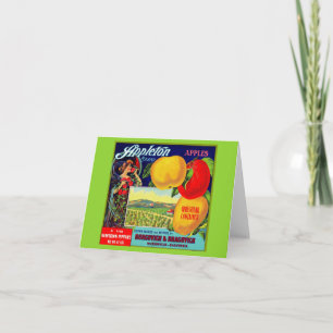 etiqueta de la caja de manzanas de aproximadamente