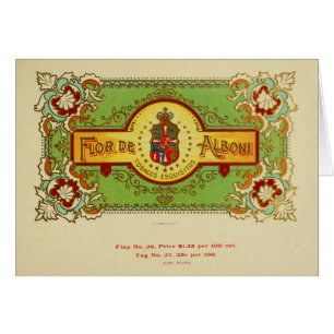 Etiqueta de la caja de puros de vintage
