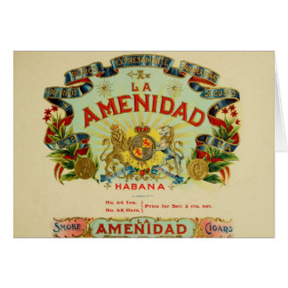 Etiqueta de la caja de puros de vintage