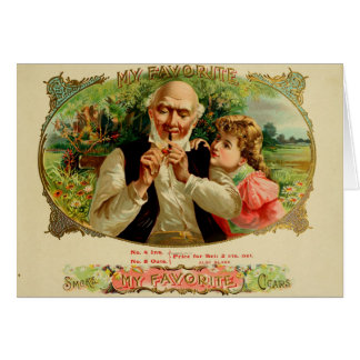 Etiqueta de la caja de puros de vintage