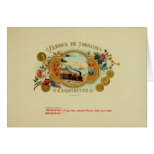 Etiqueta de la caja de puros de vintage