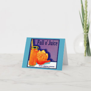 Etiqueta de la caja del naranja de jugo de los año