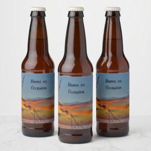 Etiqueta de la cerveza Beach Sunset