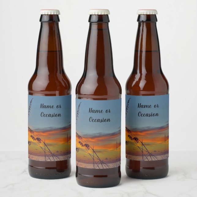 Etiqueta de la cerveza Beach Sunset (Botellas)
