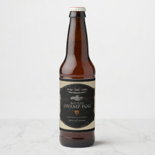 Etiqueta de la cerveza de niebla de pantano embote