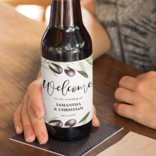 Etiqueta de la cerveza Olive Branch Boda