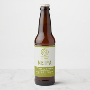 Etiqueta de la cerveza para la botella NEIPA de ve