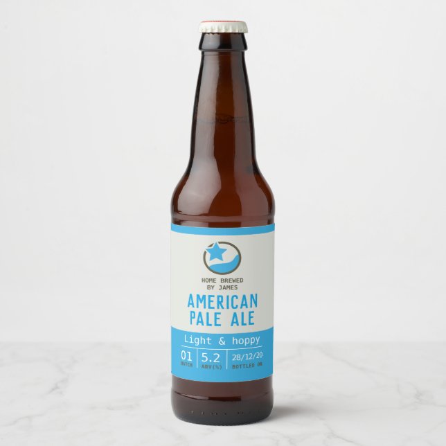 Etiqueta de la cerveza para la venta artesanal de  (Anverso)