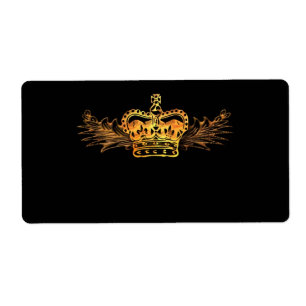 Etiqueta de la corona de oro