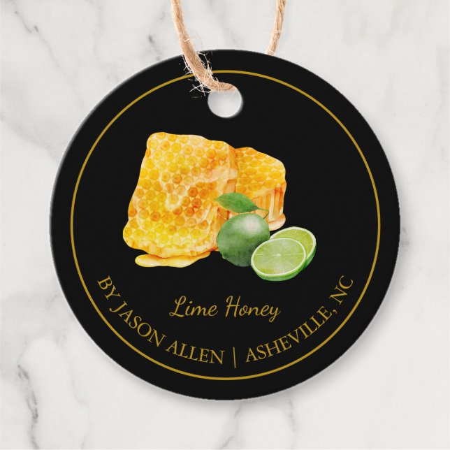 Etiqueta de la Cubierta de miel simple con lima de (Anverso)