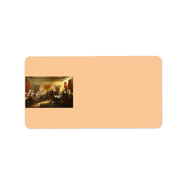 Etiqueta de la declaración de independencia (Frente)