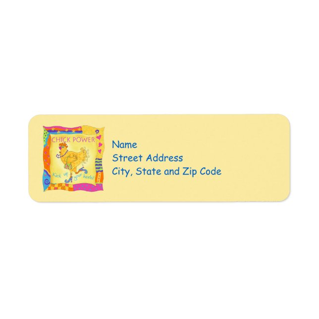 Etiqueta de la dirección amarilla de la marca de l (Frente)