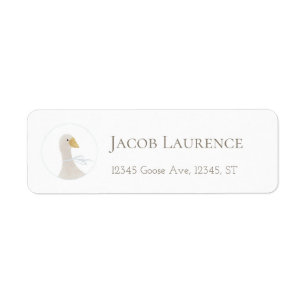Etiqueta de la dirección azul y silenciosa