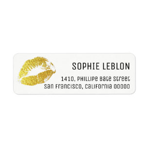 etiqueta de la dirección de belleza de los labios